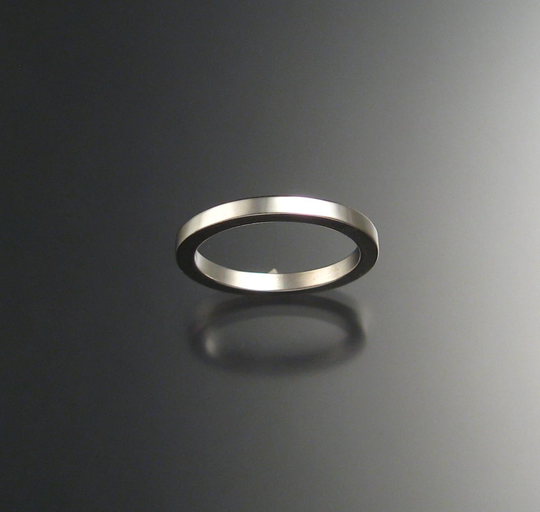 sterling Silver Square Wedding Band Made To Order in Your Size