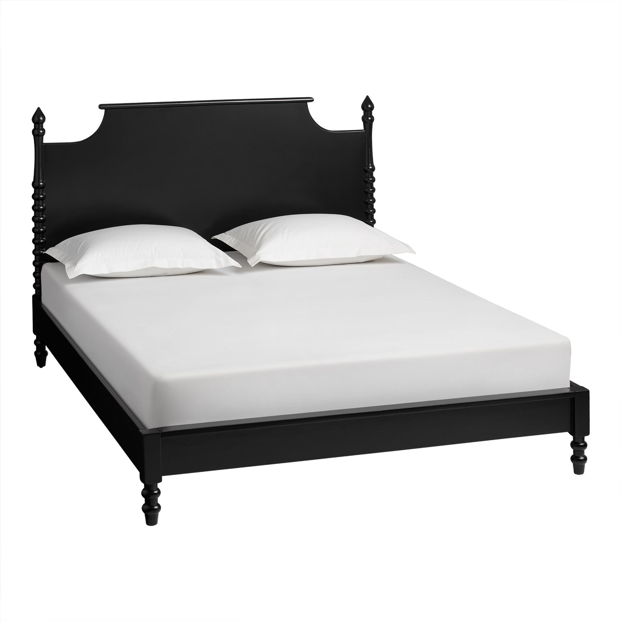 Black Wood Cottage Platform Bed by World Market