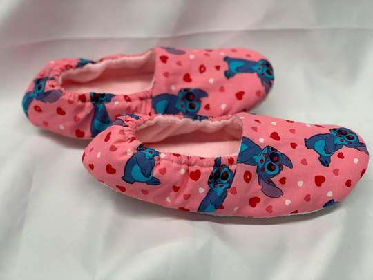 Lilo & Stitch Valentine's Day Heart Print Slippers Soft Sole Slipper Socks
