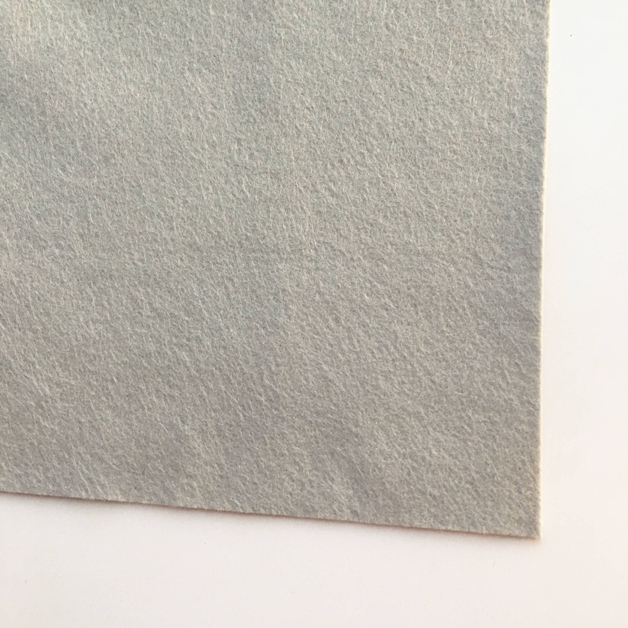 Silver Gray Wool Blend Felt