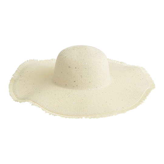 Natural Straw Shimmer Sequins Sun Hat by World Market