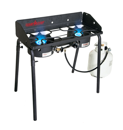 Camp Chef Outdoorsman-HP2-Burners 29-in Propane 20-lb Cylinder Manual Steel Outdoor Stove in Black | EX280LW