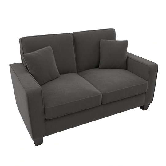 Bush Furniture Stockton Modern Charcoal Gray Herringbone Polyester/Blend Loveseat | SNJ61SCGH-03K
