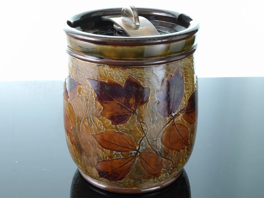 1920's Art Nouveau Doulton Lambeth Stoneware Tobacco Jar