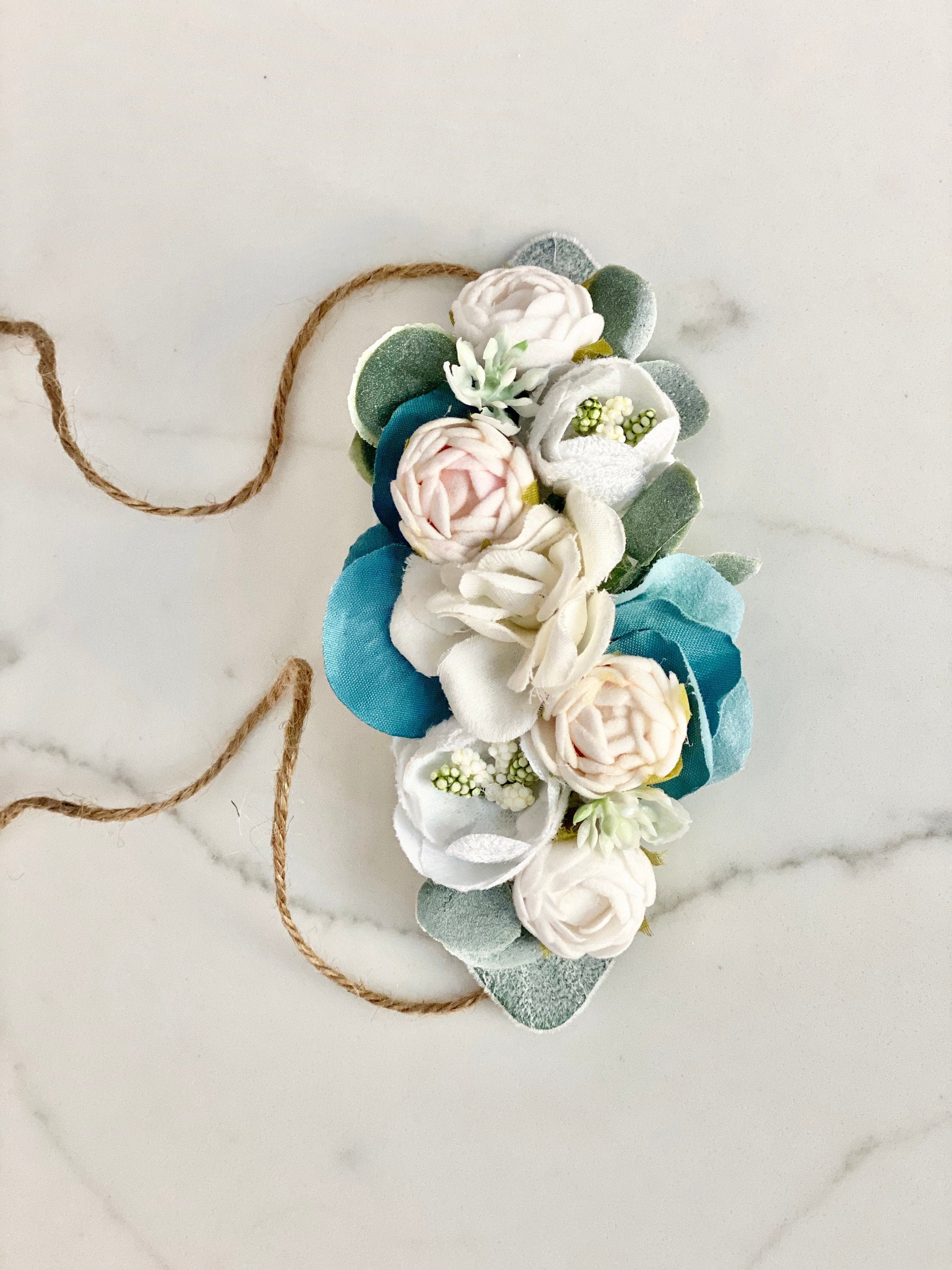 Newborn Flower Headband, Photo Prop, Infant Girl Outfit, First Birthday Photo, Cake Smash Headband Baby