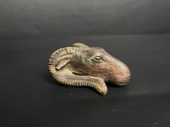 Khnum Head God Of Fertility & Source The Nile - Made From Sandal Wood With Perfect Hand Carving Egyptian Soul