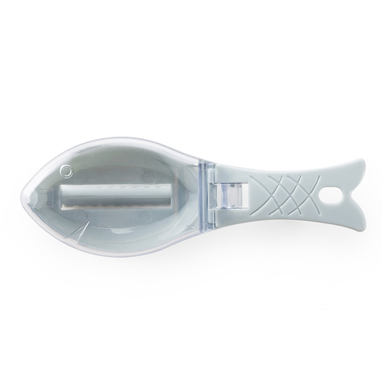 Creative Fish Scraper With Lid - blue