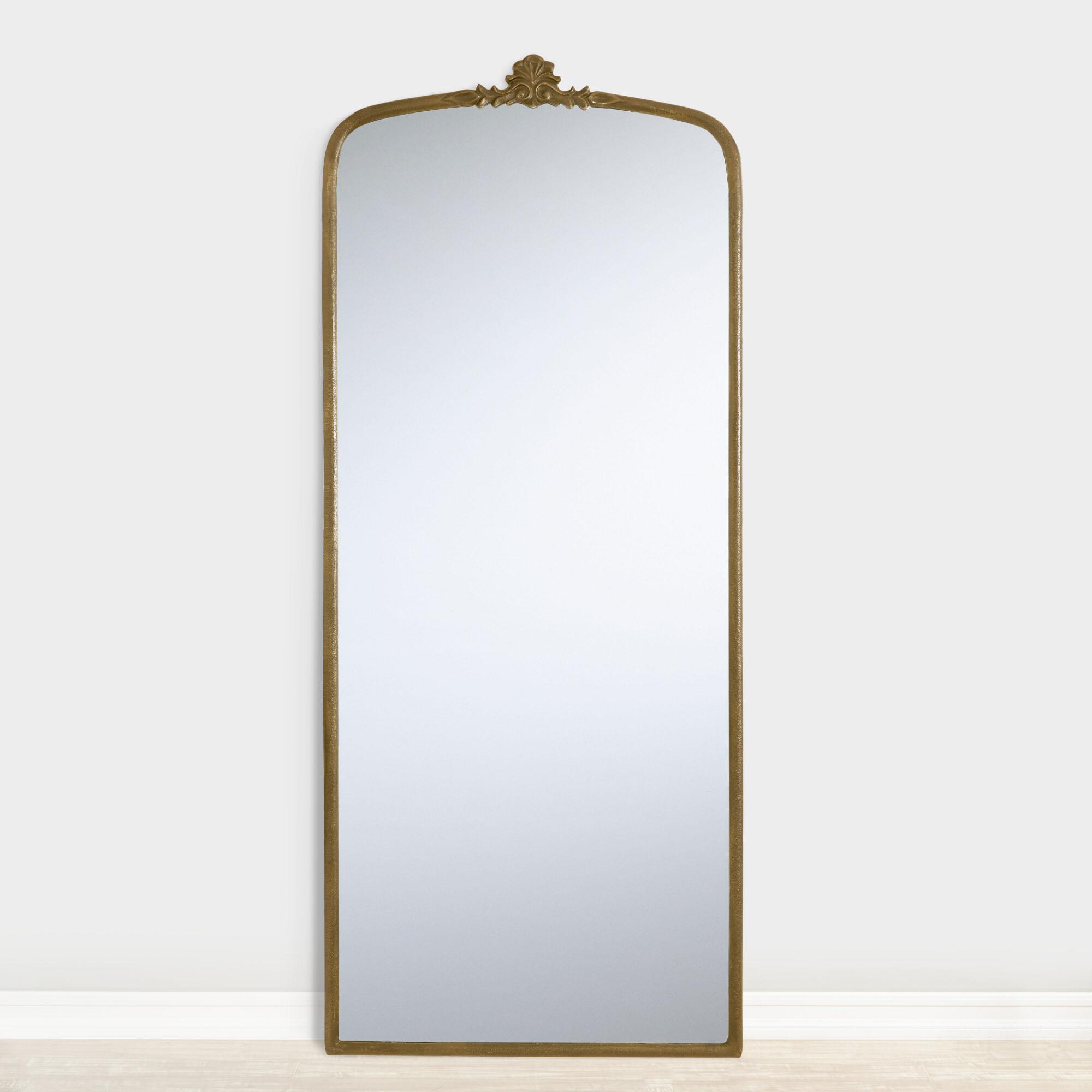 Metal Vintage Style Leaning Full Length Mirror: Metallic by World Market