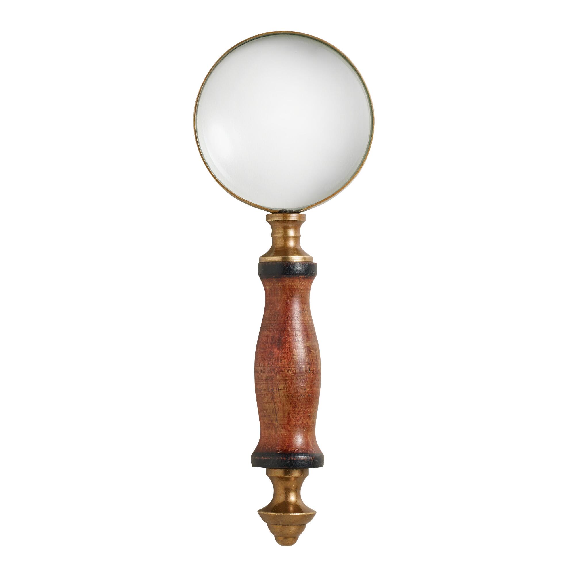 Mini Wood and Brass Magnifying Glass by World Market