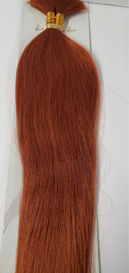 Human Hair Blended Yaki Bulk; Tangle Free; Straight; For Braiding; Women; Tina