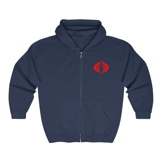 Cobra Commander Unisex Heavy Blend Full Zip Hooded Sweatshirt Gi Joe