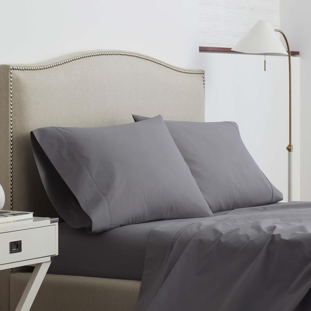 WestPoint Home Martex Purity Sheet Full Cotton Blend Bed Sheet in Gray | 028828408075