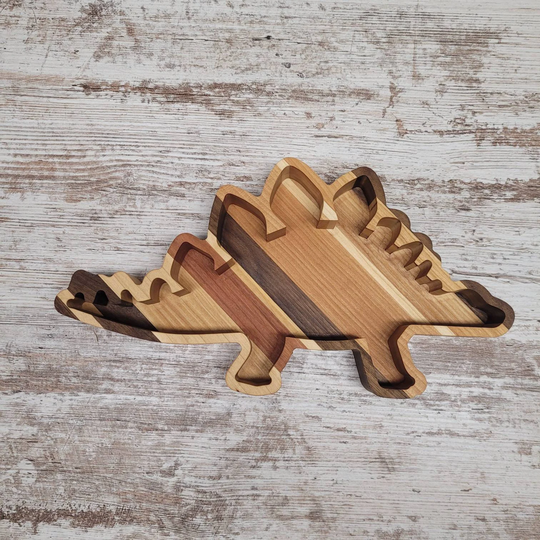 stegasaurous Wooden Food Safe Catch All Tray