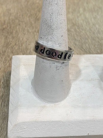 Doodle Mom Metal Ring, Mom, Goldendoodle Labradoodle Jewelry, Lover, Dog Ring