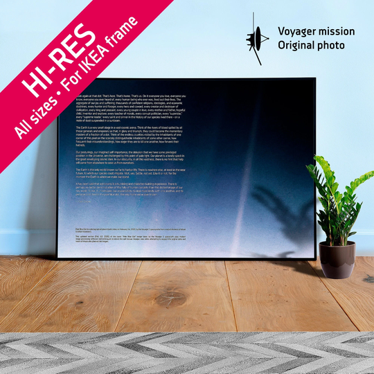 Carl Sagan, Pale Blue Dot, Voyager 1 | 2020 Revision With Quote Space Poster, Science Wall Decor