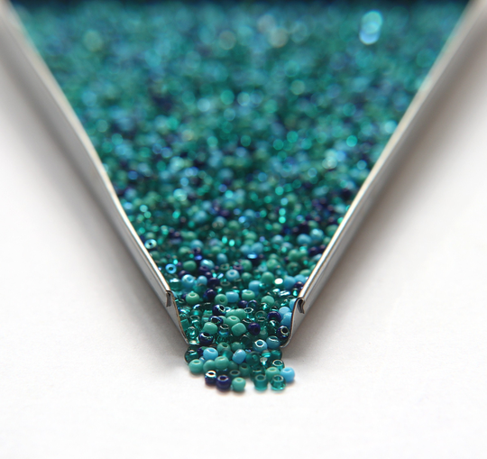 11/0 True Cuts Charlotte Beads Aquamarine Mix 10/20/50/250/500 Grams Premium Seed Beads, Native Supply, Beads Soup, Mix Seed