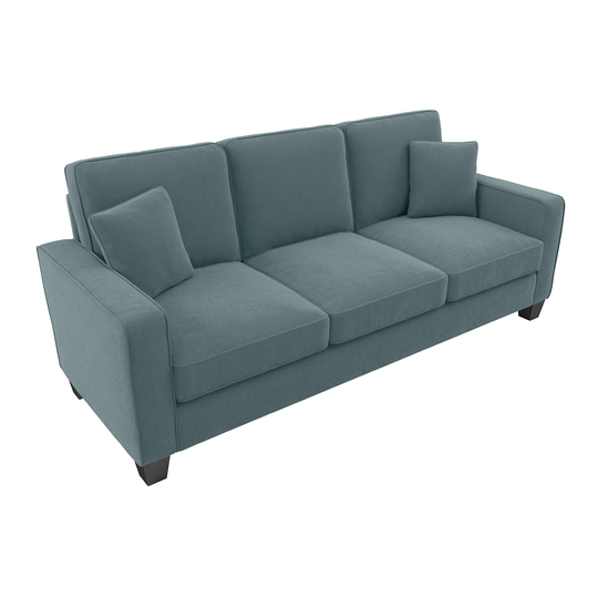 Bush Furniture Stockton Modern Turkish Blue Herringbone Fabric Polyester/Blend Sofa | SNJ85STBH-03K