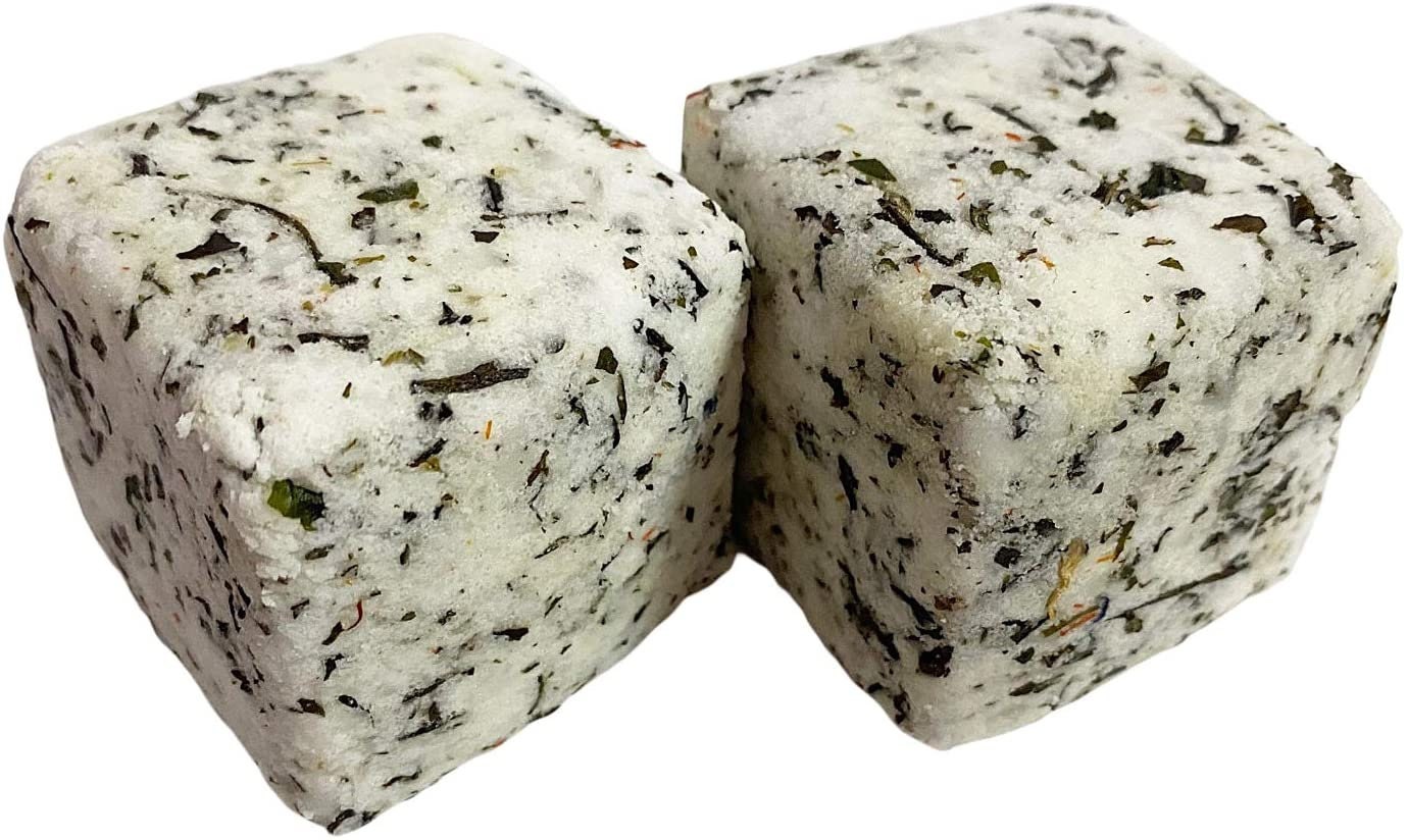 Good Vibes Tangerine Coconut Blend Super Strong Shower Steamer Block, With Coconut, Cornflower & Peony, 2 Pack By Diva Stuff
