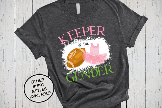 Keeper Of The Gender Reveal Shirt, Tutus Or Touchdowns, Football Ballers, Baby Reveal, Pregnancy Announce, He She, Boy Girl, Pink Blue