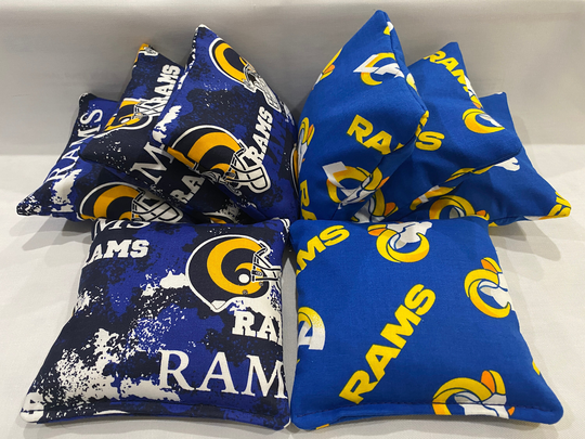 Los Angeles Rams 8 Cornhole Bags Bean Toss Print 2 Sides