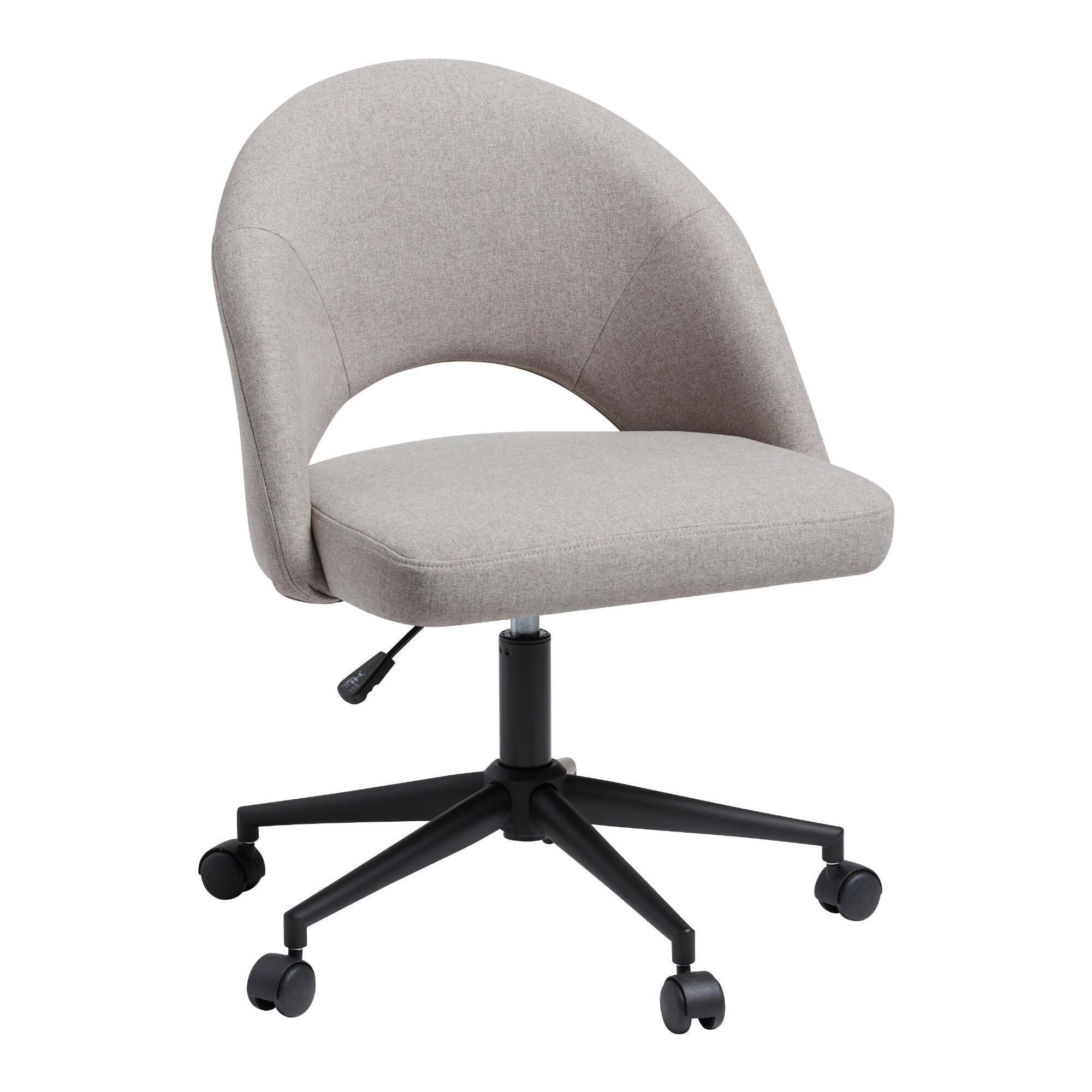 Gunnison Upholstered Home Office Chair: Gray - Polyester by World Market
