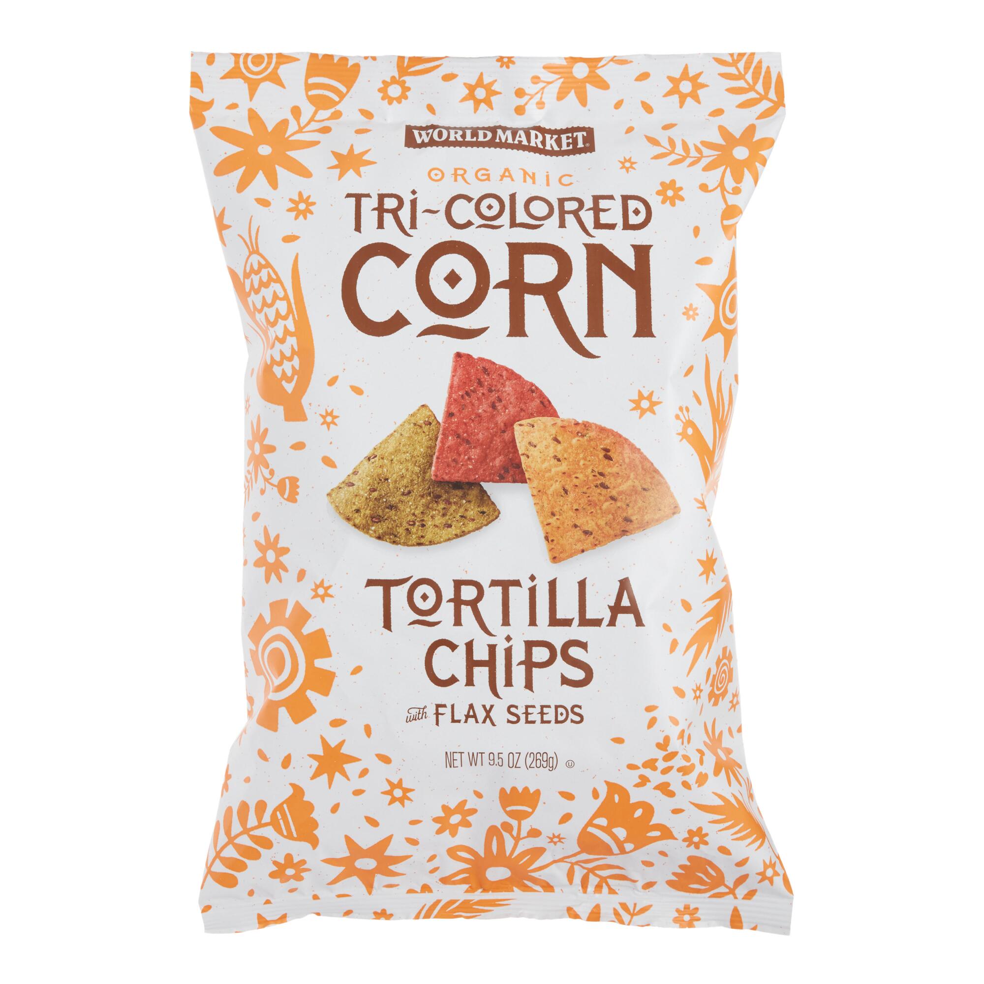 World Market Organic Tri-Colored Tortilla Chips Set of 12 by World Market