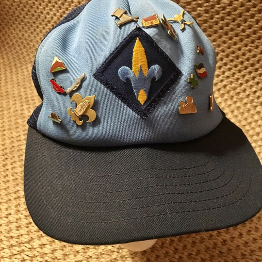 Cub Scout Cap Webelos Logo Vintage Snap Back Pins Patch