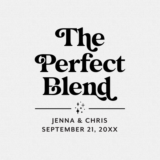 Coffee Wedding Favor, Stamp, The Perfect Blend, Favors, Retro, Vintage | T933