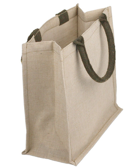 Juco - Jute & Cotton Blend Tote Bag 12" X 7.75" | X 6