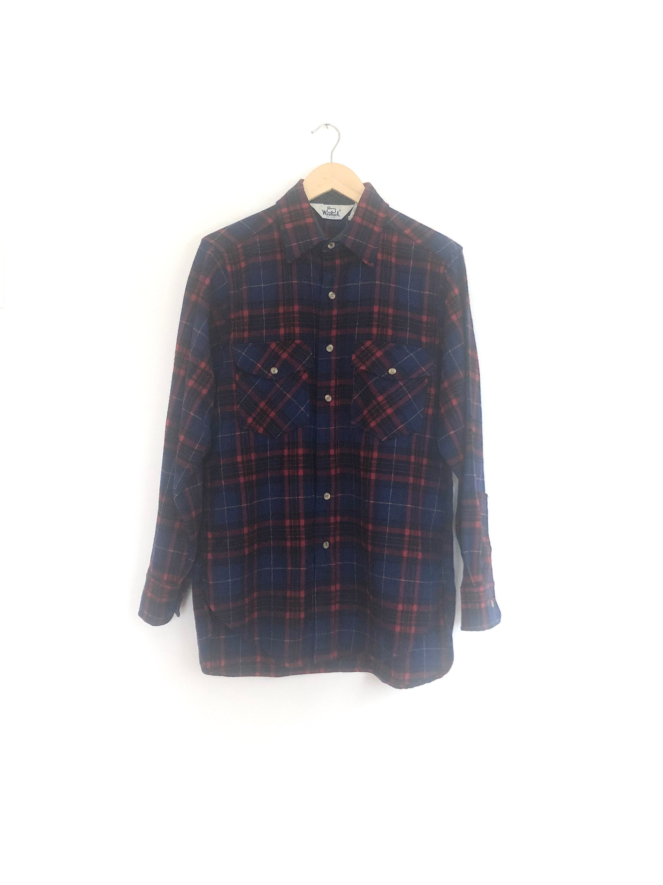 Vtg 70S Woolrich Wool Blend Flannel M