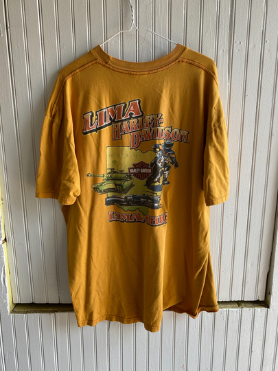 Vintage Harley Davison Lima Ohio T-Shirt Mens 2xl Motorcycle Biker Graphic