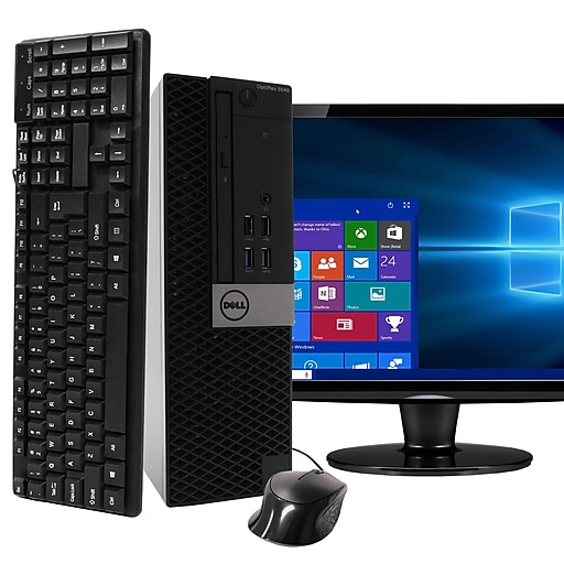 Dell OptiPlex 5040 Refurbished Desktop Computer with 20" LCD Monitor, Intel i5, 8GB RAM, 120GB SSD