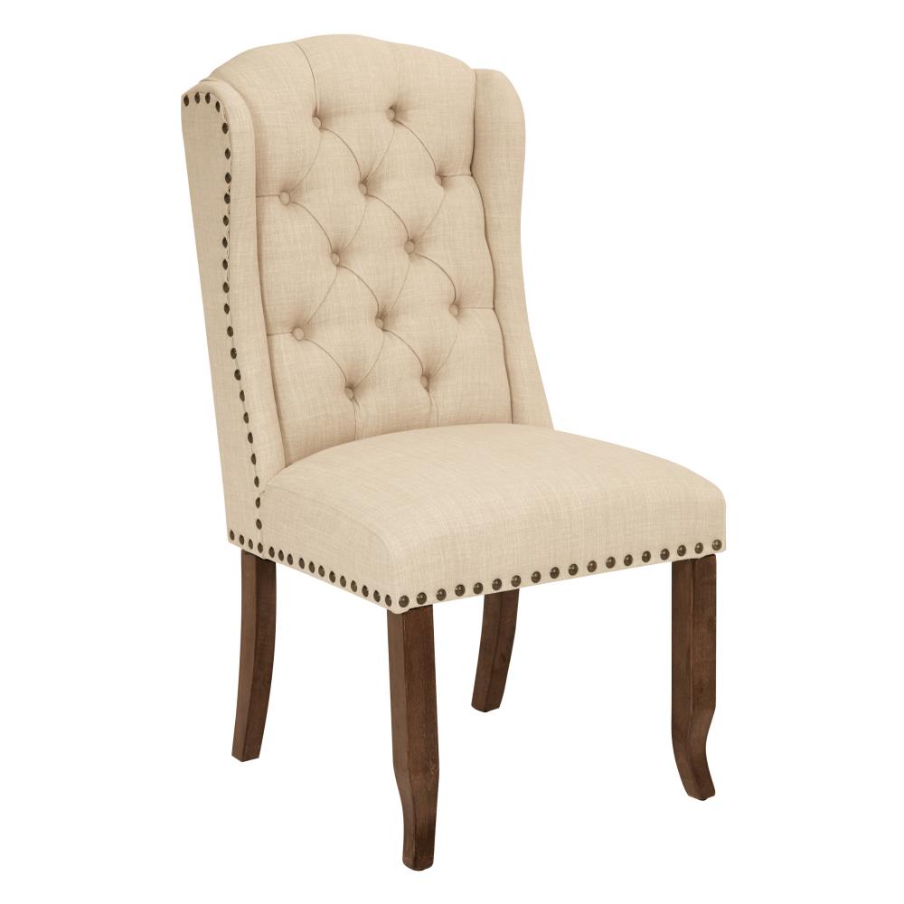 OSP Home Furnishings Contemporary/Modern Polyester/Polyester Blend Dining Side Chair (Metal Frame) in Brown | JSAW-L38