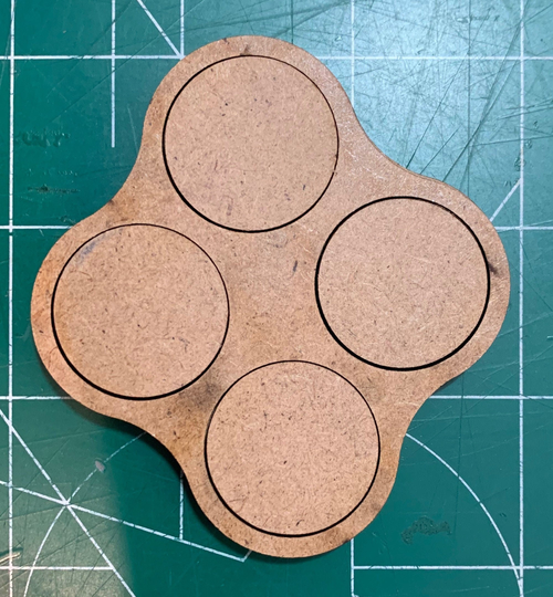 Pair Of 25mm Saga Four | 4 Figure Mdf Movement Trays