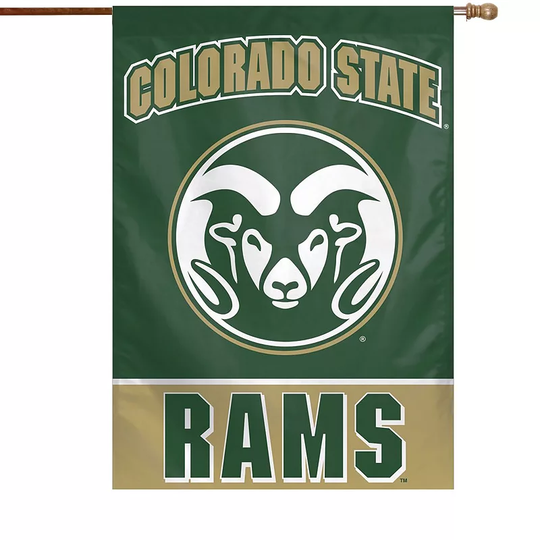 WinCraft Colorado State Rams 28" x 40" Full Name Single-Sided Vertical Banner, Multicolor