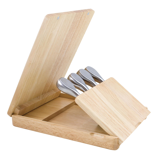 Folding Cheese Board Tool Set: Natural by World Market