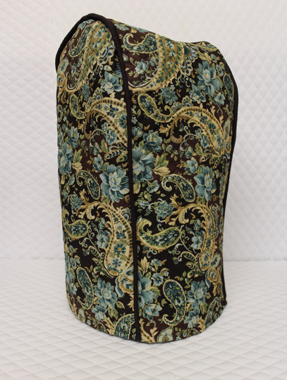 Brown Paisley Quilted Blender Cover
