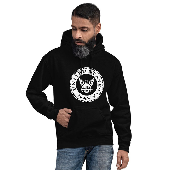 Us Navy Unisex Heavy Blend Hooded Sweatshirt, Logo Oversized Hoodies, Mom T Shirt, Dad, United States Veteran, Plus Size