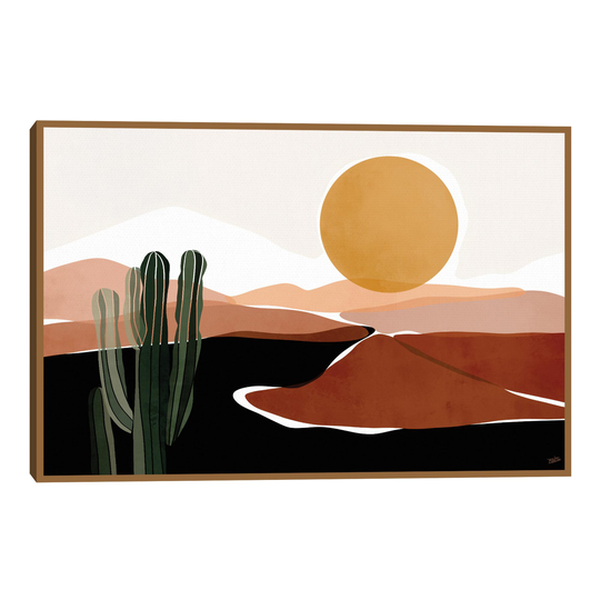 Desert Calm By Bria Nicole Framed Canvas Wall Art: Natural - Large by World Market