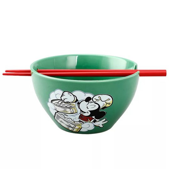 Disney's Mickey & Minnie Mouse Ramen Bowl with Chopsticks, Blue
