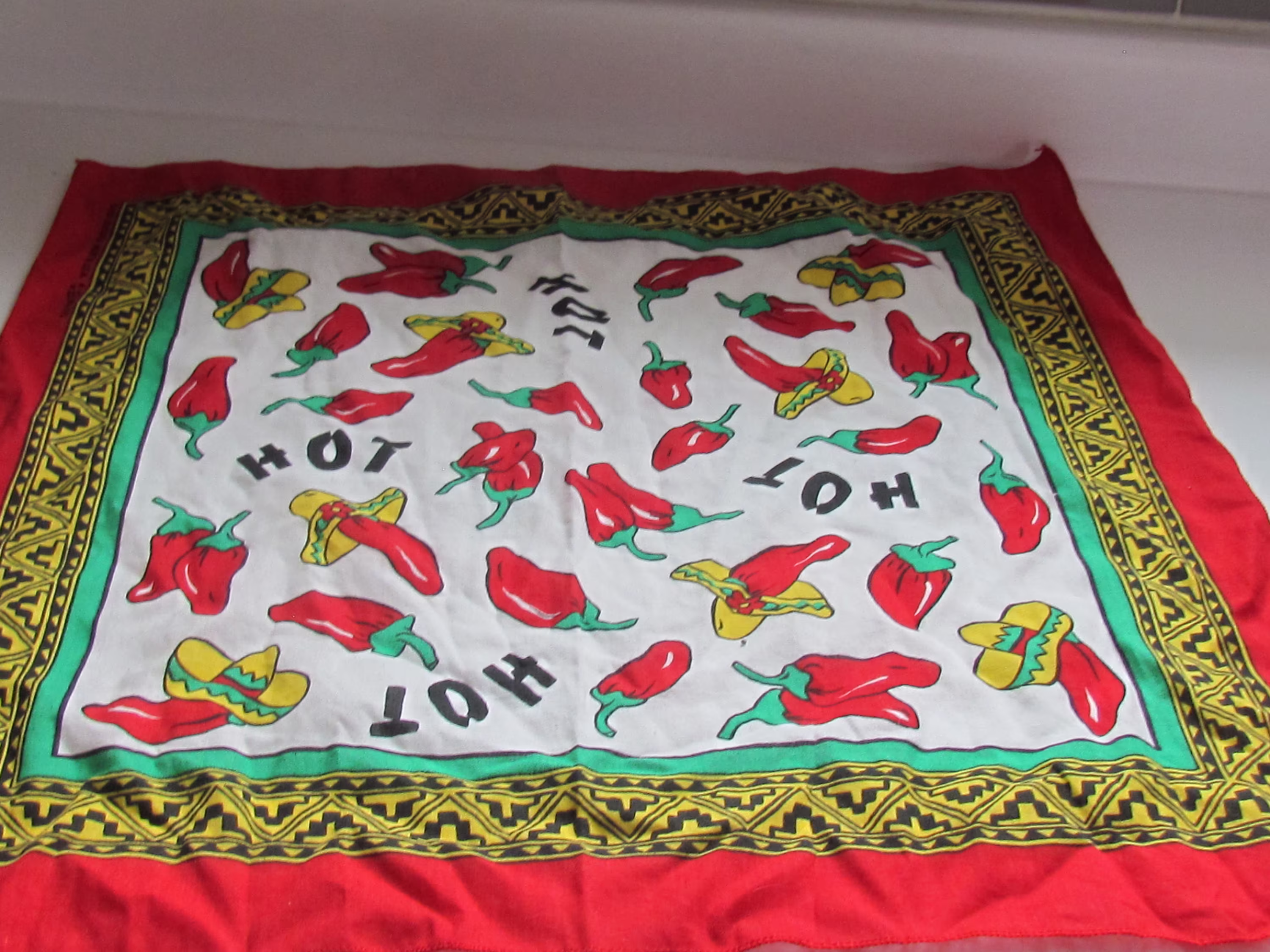 Vintage Red Hot Chili Peppers Chilis Bandana Made in USA #14193