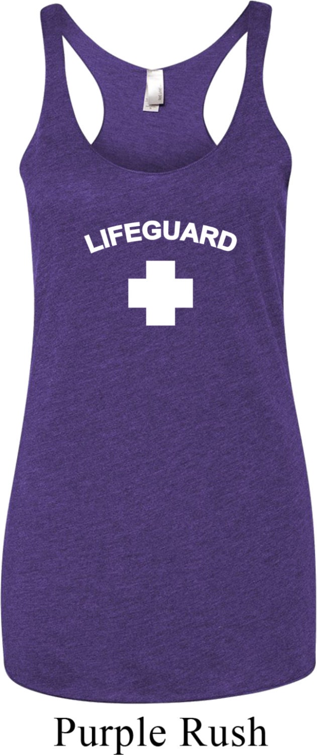 Lifeguard Ladies Tri Blend Racerback Tank Top Lifeguard-Nl6733