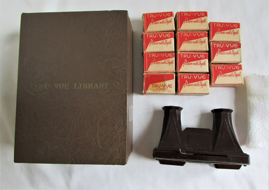 Vintage Tru-Vue Viewer With Library Films