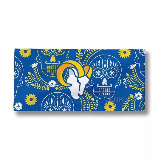 Los Angeles Rams Sugar Skulls Headband, Blue
