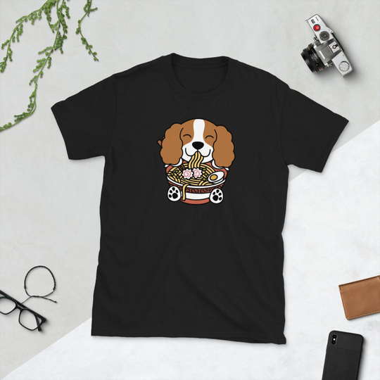 Ramen Noodles Cavalier King Charles Spaniel T-Shirt, Dog Shirt, Funny Gift