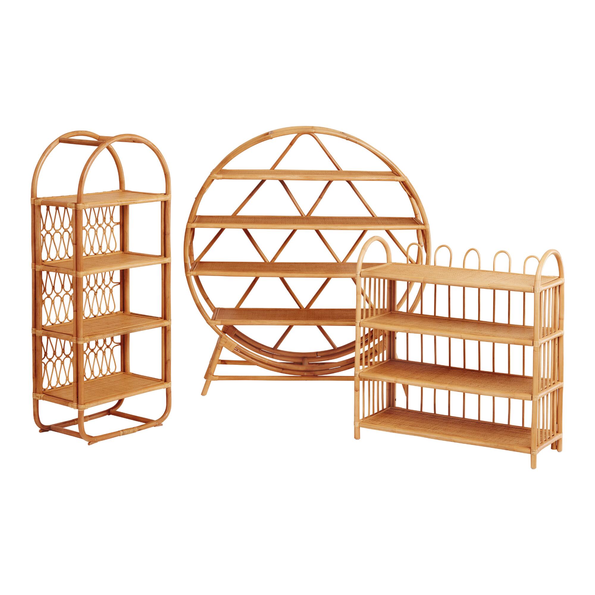 Natural Rattan Nylah Bookshelf Collection by World Market