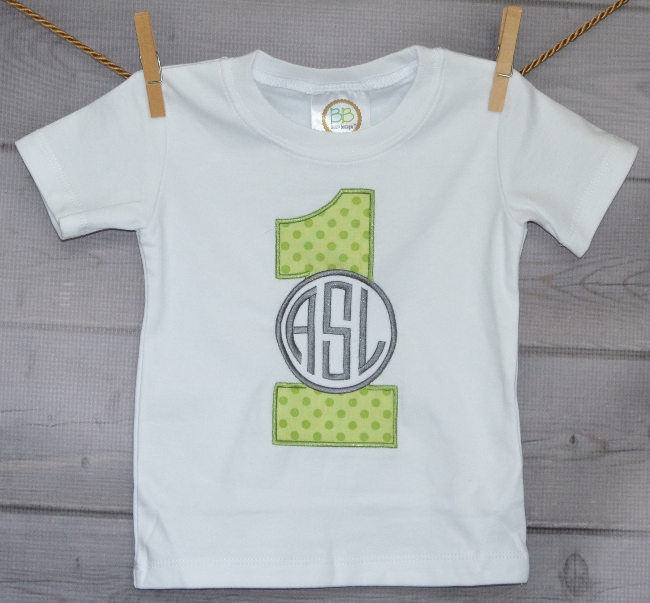 Personalized Birthday Number With Circle Monogram Applique Shirt Or Bodysuit Girl Boy