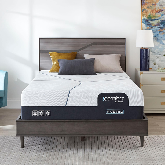 Serta iComfort 3000 13.5-in Soft Full Hybrid Memory Foam/Coil Blend Mattress in White | 500801338-1030