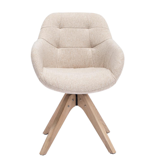 KINWELL Casual Beige Blend Contemporary Accent Chair in Off-White | MLA000681-BEIGE