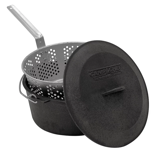 Champ Chef 2-pc. Pre-Seasoned Cast-Iron Pot, Black